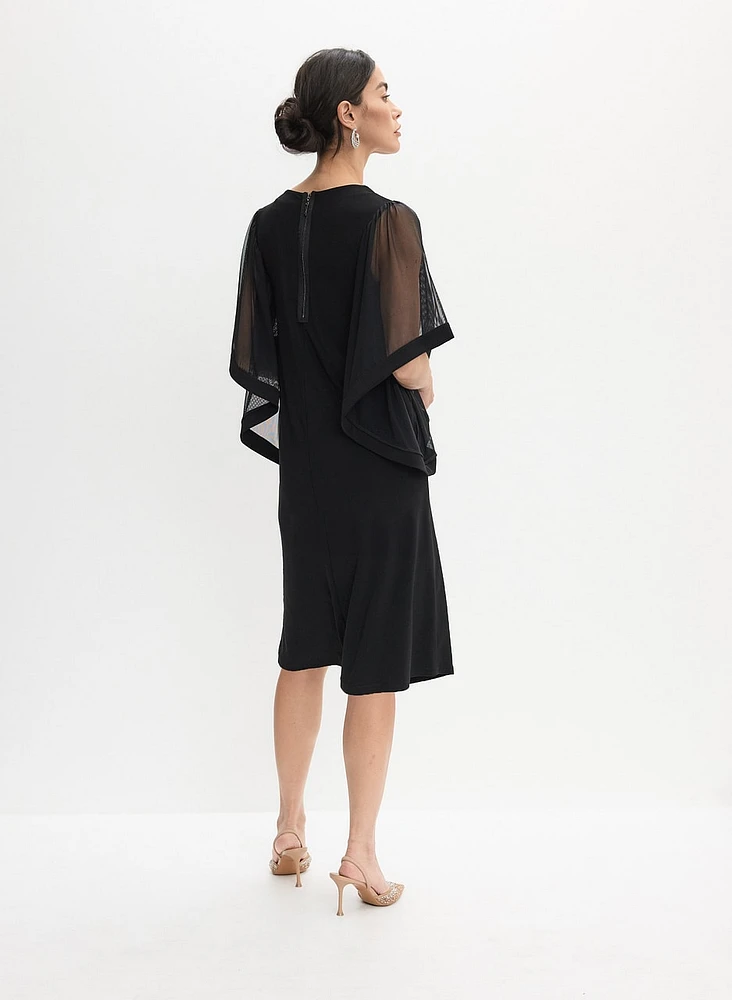 Joseph Ribkoff - Flutter Sleeve A-Line Dress