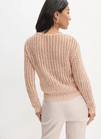 Pull en tricot ajouré