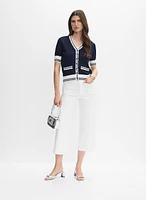 Contrast Trim Cardigan