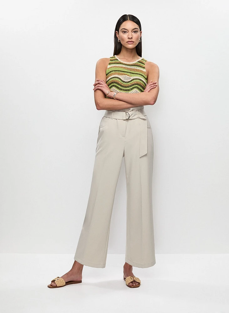 Camisole en tricot et pantalon à taille haute