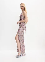 Robe à motif floral en paillettes