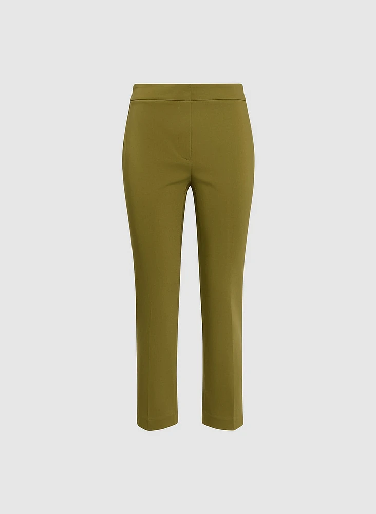 Cropped Slim-Leg Pants