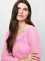 Open Weave Pullover Sweater