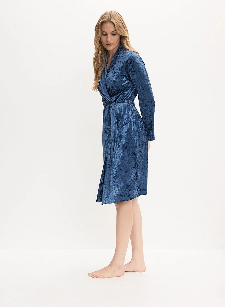 Embossed Velour Robe