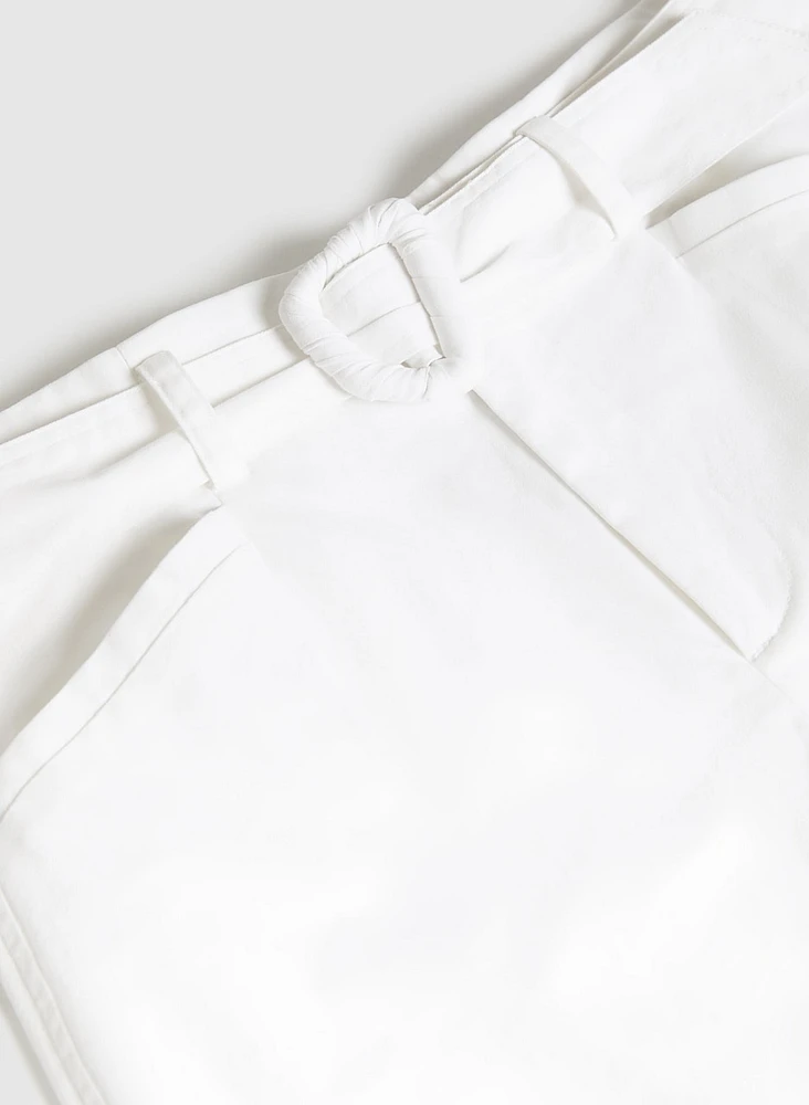 Cotton Straight-Leg Pants