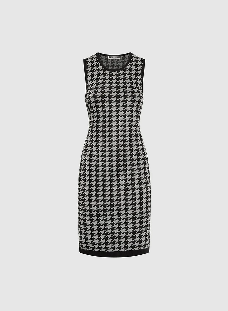 Houndstooth Print Jacket & Dress Set