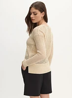 Open-Knit Pull-Over Sweater