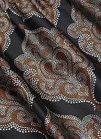 Baroque Print Satin Dress