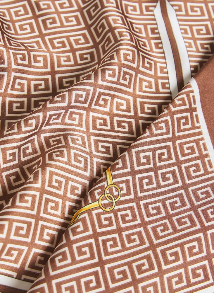 Geometric Print Scarf