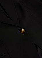 Embossed Button Blazer