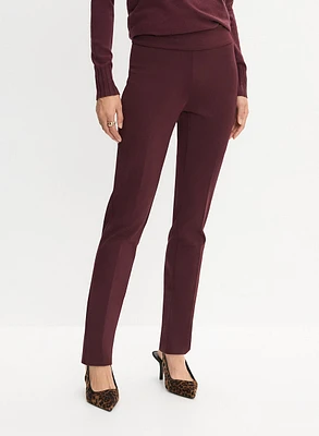 Madison Pull-On Straight-Leg Pants