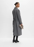 Belted Wool-Blend Coat