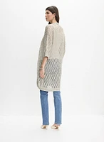 Joseph Ribkoff - Cardigan long en tricot ajouré