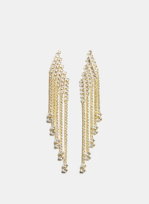 Cubic Zirconia Cascade Earrings