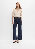 Draped Puff Sleeve Blouse