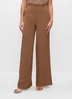 High-Waisted Crinkle Pants