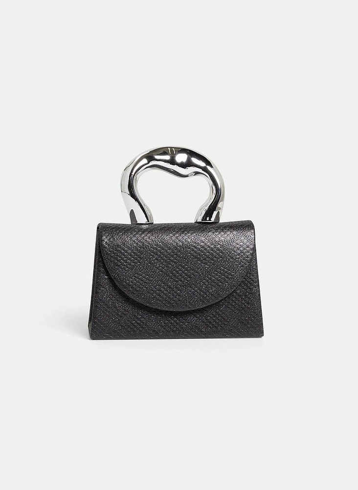 Irregular Top Handle Clutch