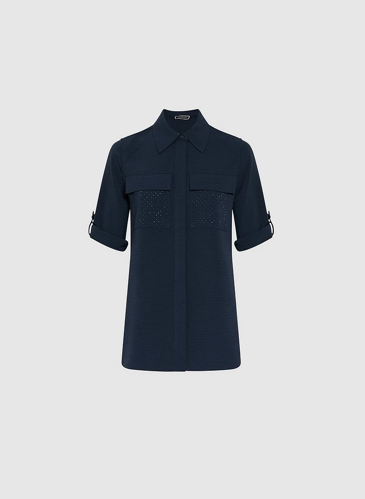 Blouse boutonnée utilitaire
