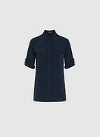 Blouse boutonnée utilitaire
