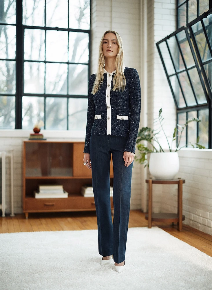 Flare-Leg Denim Pants