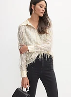 Sequined Fringe Blouse