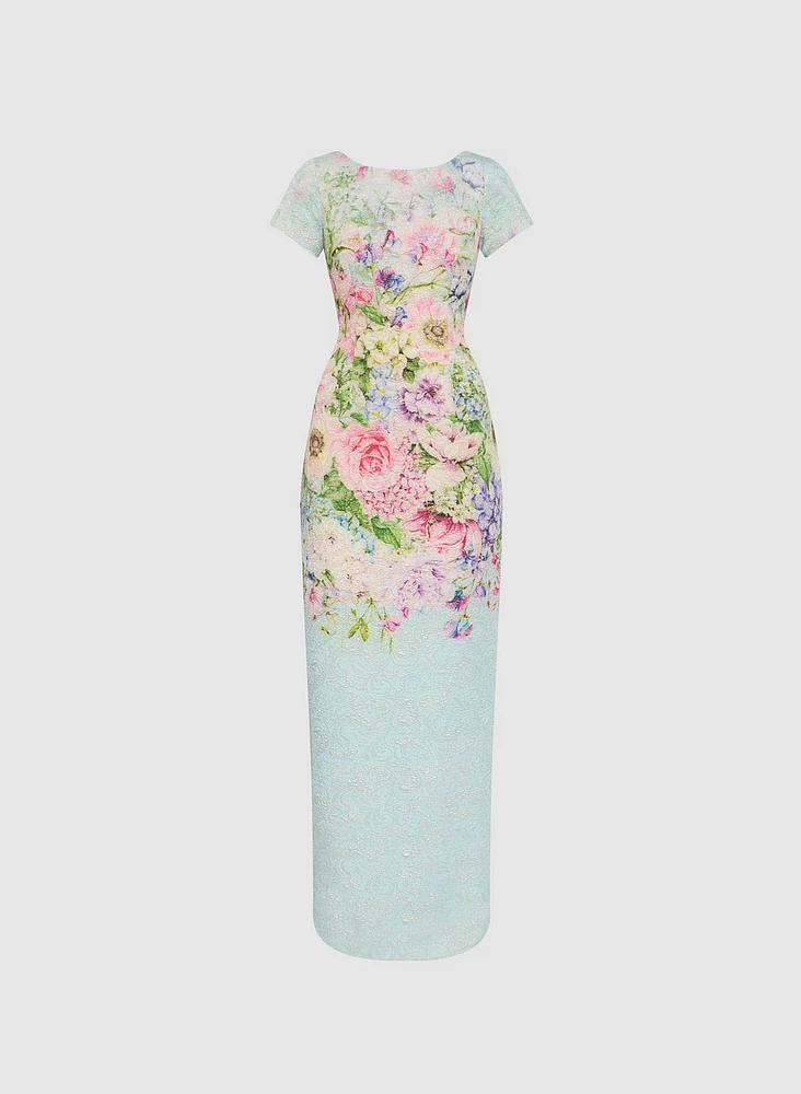 Adrianna Papell - Floral Placement Print Dress