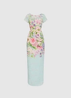 Adrianna Papell - Floral Placement Print Dress