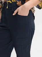 Stretch-Cotton Cargo Capris