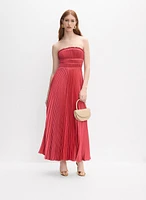 Satin Plissé Dress