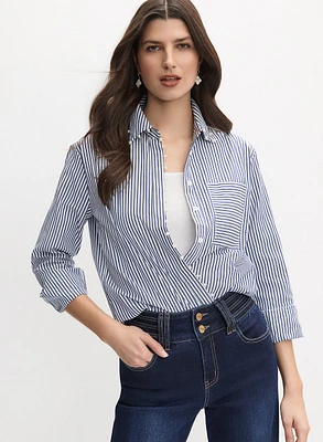 Joseph Ribkoff - Striped Pearl Detail Blouse