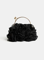 Ruffled Satin Bag