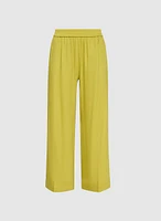 Linen-Blend Culotte Pants