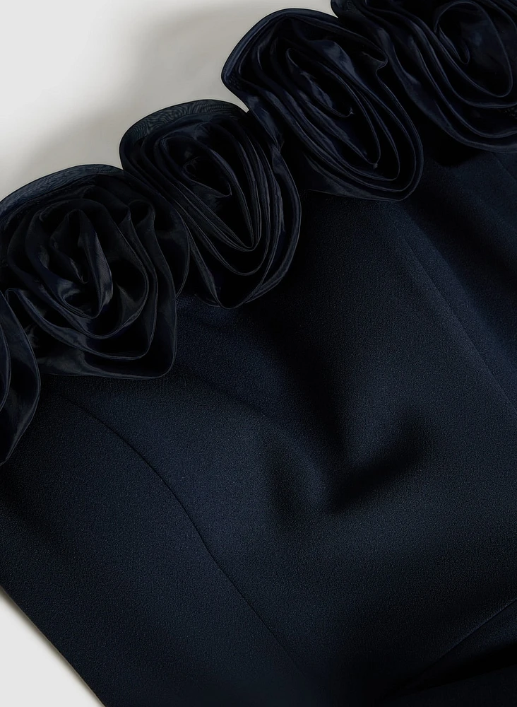 Rosette Detail Dress