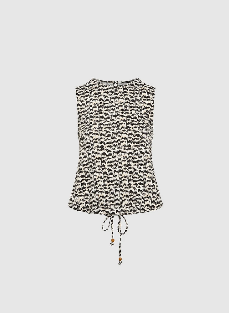 Abstract Animal Print Top