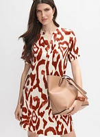 Abstract Print Short Dress