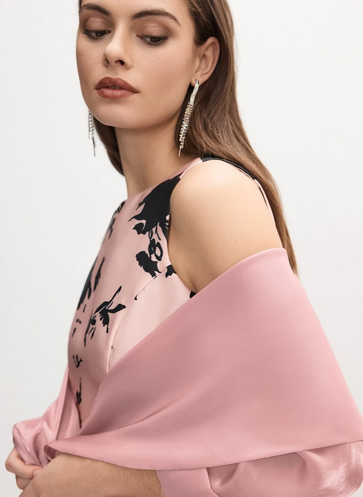 Boléro en organza à nouer l'avant