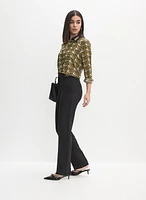 Lauren Ring Insert Straight-Leg Pants