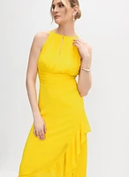 Halter Neck Chiffon Dress