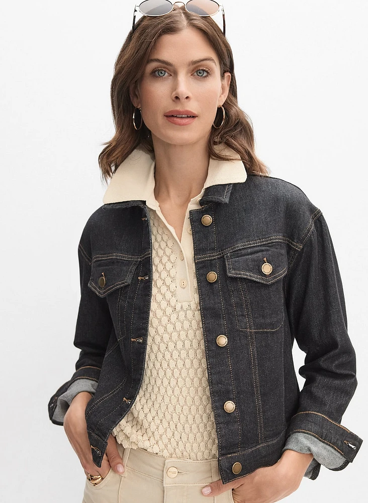 Veste en denim boutonnée