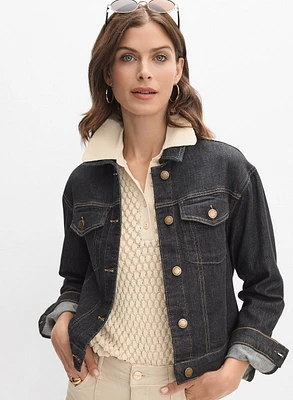 Veste en denim boutonnée
