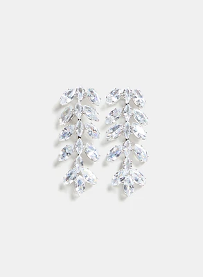 Linear Zirconia Drop Earrings