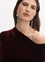 Fitted Velvet Evening Dress