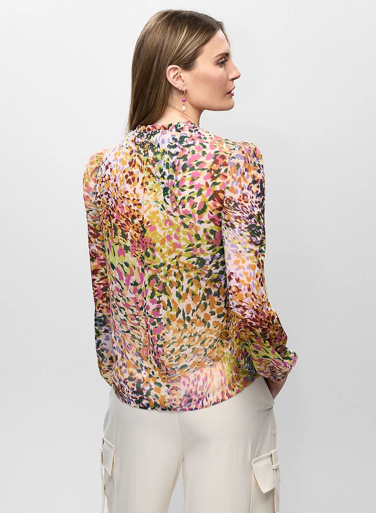 Blouse à motif abstrait