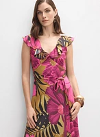 Robe florale à volants