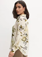 Floral Sketch Print Blouse