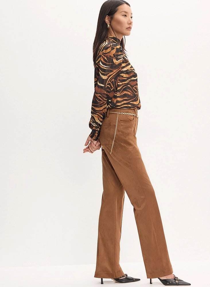 Faux Suede Pants