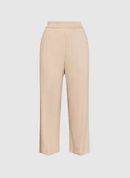 Pantalon gaucho large à taille élastique