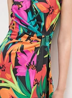 Joseph Ribkoff - Tropical Waterfall Flounce Dress