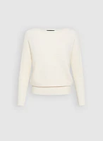 Ribbed Knit Dolman Sleeve Sweater