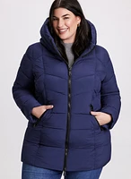 Manteau bouffant en matières recyclées